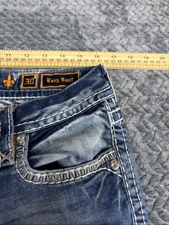 Rock Revival Women's Light Blue Boot Cut Jeans with Faded Wash - Picture 6 of 10